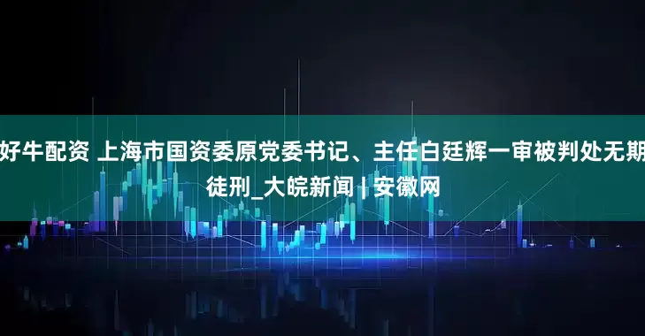 好牛配资 上海市国资委原党委书记、主任白廷辉一审被判处无期徒刑_大皖新闻 | 安徽网
