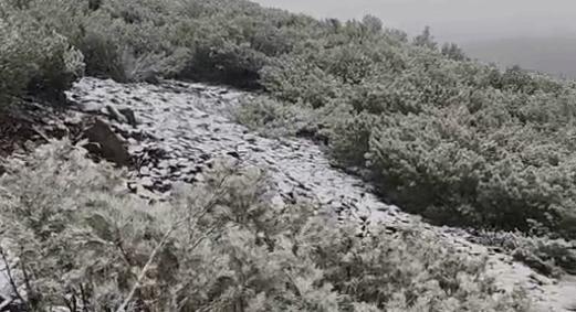 忠程配资 大兴安岭上冻了 金秋首雪降临